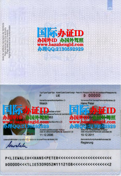 列支敦士登护照,Liechtenstein passport,Liechtensteiner Pass